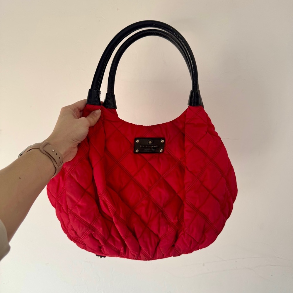Kate Spade Red Quilted Shoulder Bag